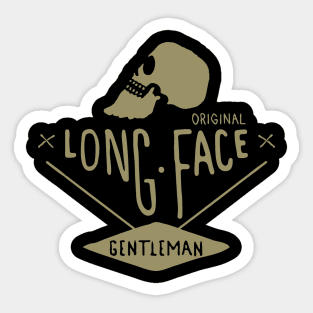 Long Face Gentleman Sticker